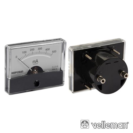 AMPERÍMETRO DE PAINEL 500MA DC VELLEMAN