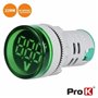 VOLTIMETRO DIGITAL LED VERDE 50V-500VAC 22MM PROK