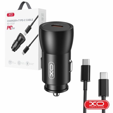 Adaptador Isqueiro USB-C PD 25W C/ Cabo USB-C 1M XO