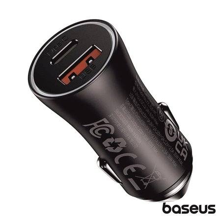 Adaptador Isqueiro USB PD QC3.0 / USB-C 60W BASEUS