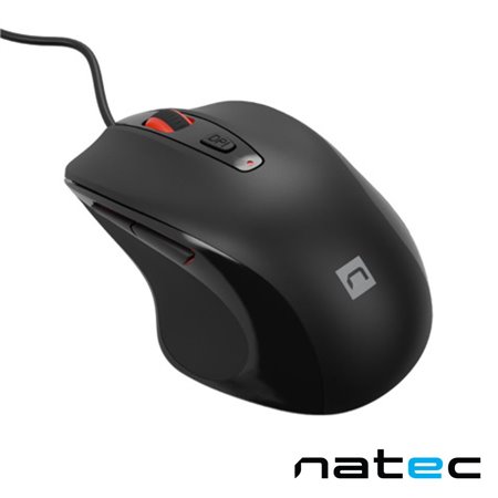 Rato Óptico C/ Fios 4000DPI USB Preto NATEC