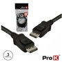 CABO DISPLAYPORT MACHO / MACHO PRETO 3M PROK