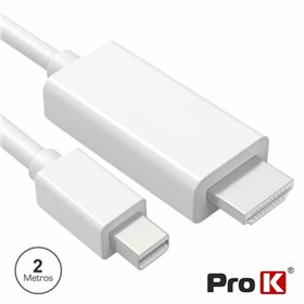 CABO MINI DISPLAYPORT MACHO / HDMI MACHO 2M PROK CABO MINI DISPLAYPORT MACHO / HDMI MACHO 2M PROK