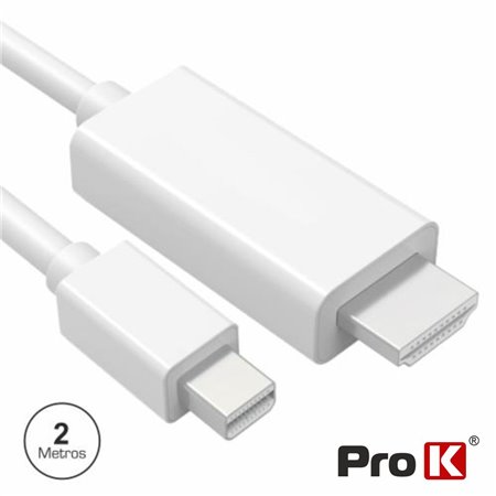 CABO MINI DISPLAYPORT MACHO / HDMI MACHO 2M PROK