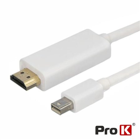 Cabo Mini Displayport Macho / HDMI Macho 1.8m PROK