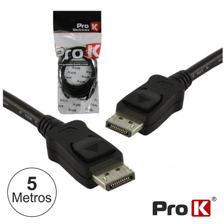 CABO DISPLAYPORT MACHO / MACHO PRETO 5M PROK