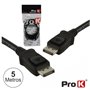 CABO DISPLAYPORT MACHO / MACHO PRETO 5M PROK