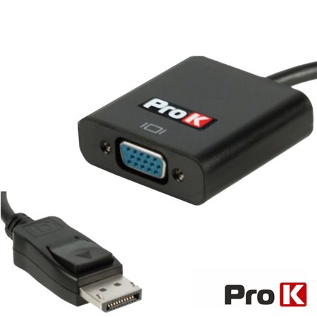 CABO DISPLAYPORT MACHO / VGA FÊMEA PROK