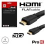 CABO HDMI DOURADO MACHO / MACHO 1.4 PRETO 1M FLAT PROK