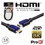 CABO HDMI DOURADO MACHO / MACHO 2.1 8K PRETO 1.5M PROK