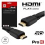 CABO HDMI DOURADO MACHO / MACHO 1.4 PRETO 10M FLAT PROK