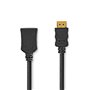 Cabo HDMI Dourado Macho / Fêmea 1.4 Preto 5M