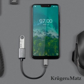 Adaptador Usb-C Macho P/ Usb-A 3.0 Fêmea Kruger Matz Adaptador Usb-C Macho P/ Usb-A 3.0 Fêmea Kruger Matz