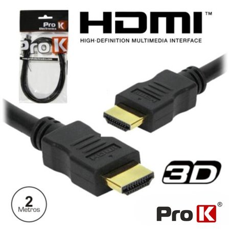 CABO HDMI DOURADO MACHO / MACHO 1.4 PRETO 2M PROK