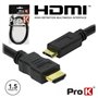 CABO HDMI DOURADO MACHO / MINI HDMI MACHO PRETO 1.5M PROK