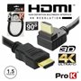 CABO HDMI DOURADO MACHO / MACHO 2.0 4K PRETO 1.5M 90º PROK