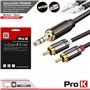 CABO JACK 3.5MM MACHO ST / 2-RCA MACHO 1M PROK