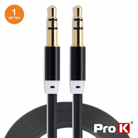 CABO JACK 3.5MM MACHO / JACK 3.5MM MACHO 1M PRETO ST PROK