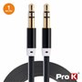 CABO JACK 3.5MM MACHO / JACK 3.5MM MACHO 1M PRETO ST PROK