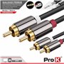 CABO 2-RCA MACHO / 2-RCA MACHO DOURADO 2M PROK