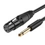 Cabo XLR 3p Fêmea / Jack 6.35mm Macho Mn 3m UGREEN