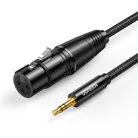 Cabo XLR 3P Fêmea / Mini Jack 3.5mm ST Macho 1m UGREEN