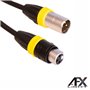 Cabo DMX XLR 3p Macho / XLR 3p Fêmea IP65 5m AFXLIGHT