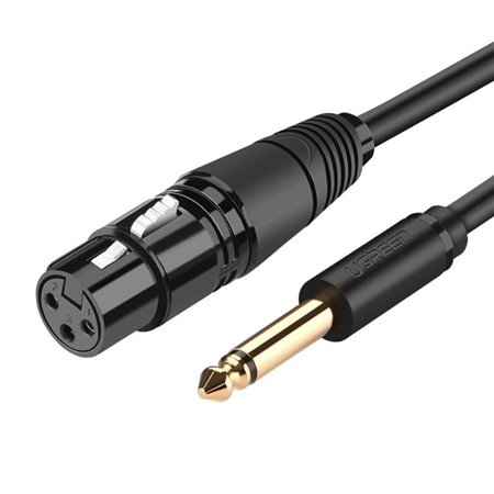 Cabo XLR 3p Fêmea / Jack 6.35mm Macho Mn 5m UGREEN