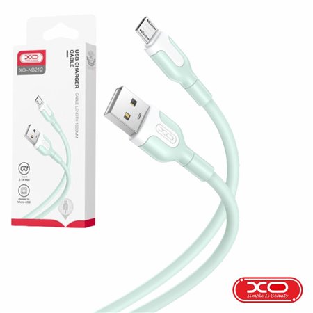 Cabo USB-A 2.0 Macho / Micro-USB 2.1A Verde 1m XO