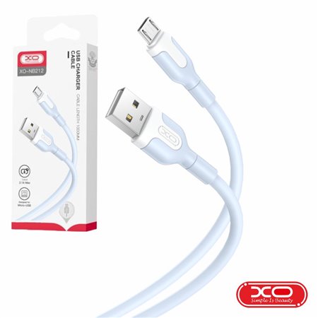 Cabo USB-A 2.0 Macho / Micro-USB 2.1A Azul 1m XO