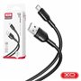 Cabo USB-A 2.0 Macho / Micro-USB 2.1A Preto 1m XO