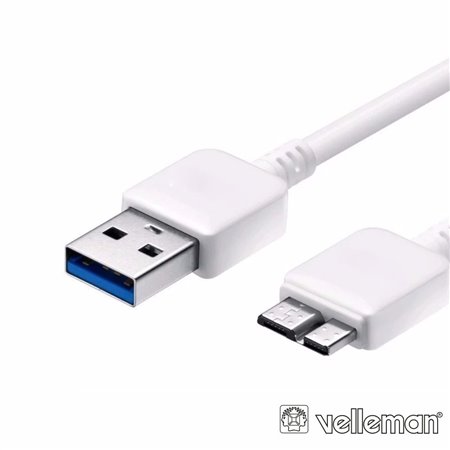 Cabo USB-A 3.0 Macho / Micro USB-B Macho 1m VELLEMAN