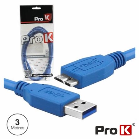 CABO USB-A 3.0 MACHO / MICRO USB-B MACHO 3M PROK