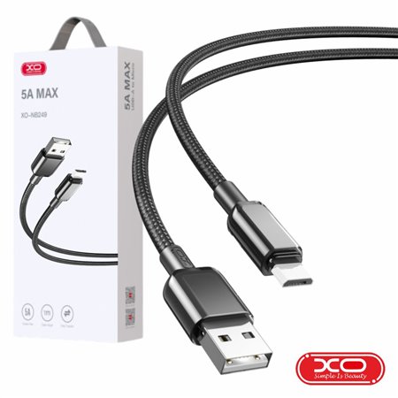 Cabo USB-A Macho / MicroUSB Macho 1m Preto XO