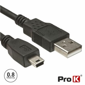 CABO USB-A 2.0 MACHO / MINI USB-B MACHO 0.8M PROK