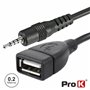 CABO USB-A FÊMEA / JACK MACHO 4P 0.2M PRO