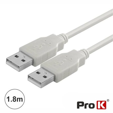 Cabo USB-A 2.0 Macho / USB-A Macho 1.8m PROK