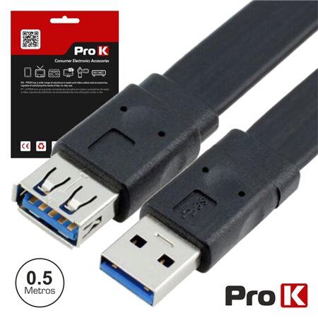 CABO USB-A 3.0 MACHO / FÊMEA 0.5M PROK