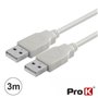 Cabo USB-A 2.0 Macho / USB-A Macho 3m PROK