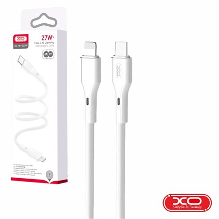 Cabo USB-C Macho / Lightning Macho PD 27W 1m Branco XO