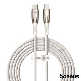 Cabo USB-C Macho P/ USB-C Macho 2m 100W Glimmer BASEUS Cabo USB-C Macho P/ USB-C Macho 2m 100W Glimmer BASEUS
