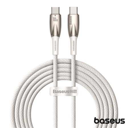 Cabo USB-C Macho P/ USB-C Macho 2m 100W Glimmer BASEUS