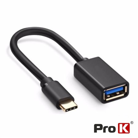 Cabo Adaptador USB-C 3.0 Macho/USB-A Fêmea OTG PROK