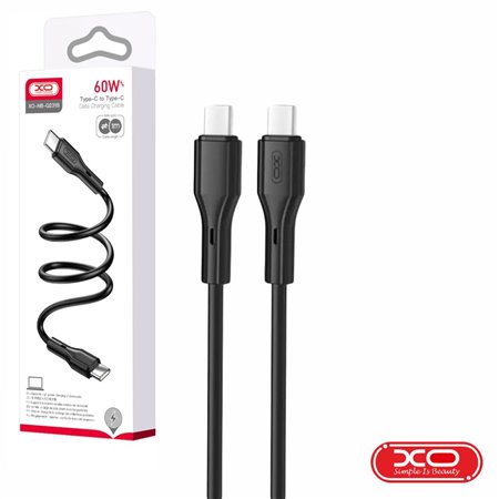 Cabo USB-C Macho / USB-C Macho PD 60W 1m Preto XO