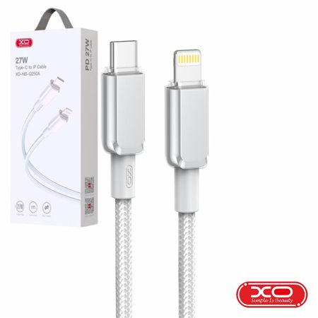 Cabo USB-C Macho / Lightning Macho PD 27W 1m Branco XO