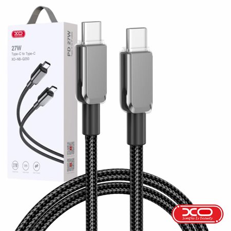 Cabo USB-C Macho / USB-C Macho PD 60W 1m Preto XO