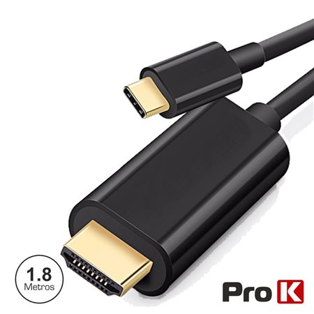 CABO USB-C 3.1 MACHO / HDMI MACHO 1.8M 4K/60HZ PROK