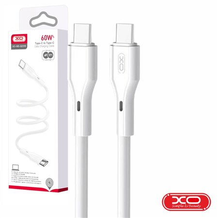 Cabo USB-C Macho / USB-C Macho PD 60W 1m Branco XO