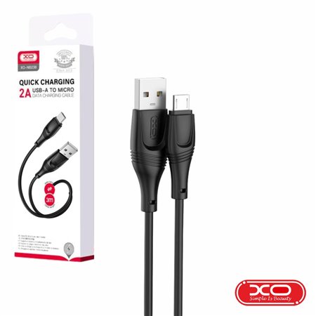 Cabo USB-A Macho / Micro-USB Macho 3m Preto XO