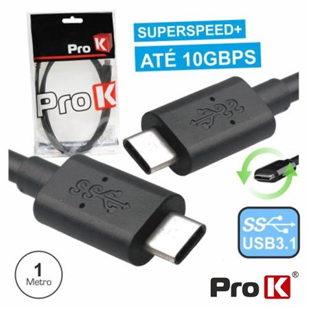 CABO USB-C 3.1 MACHO / USB-C MACHO 1M PROK